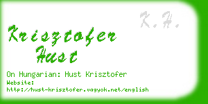 krisztofer hust business card